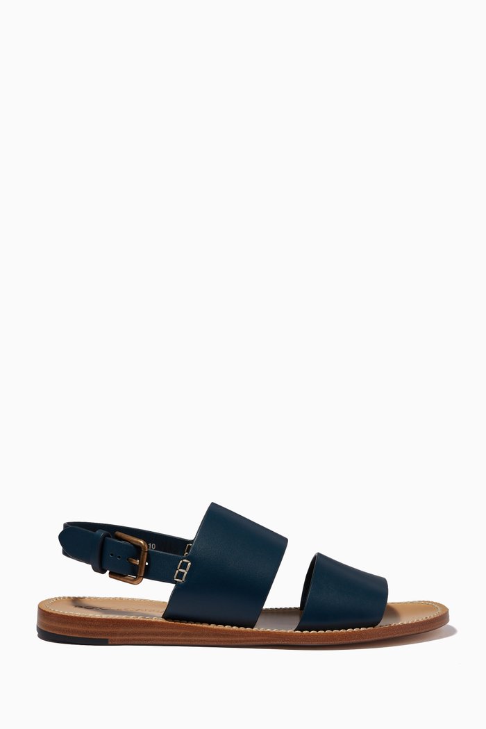 Pantheon Sandals in Leather, Blue