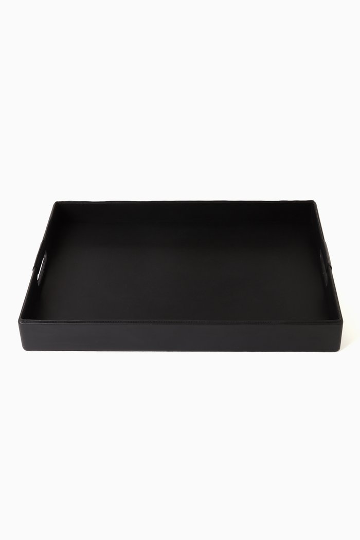 

Large Wyatt Tray in Leather, Black