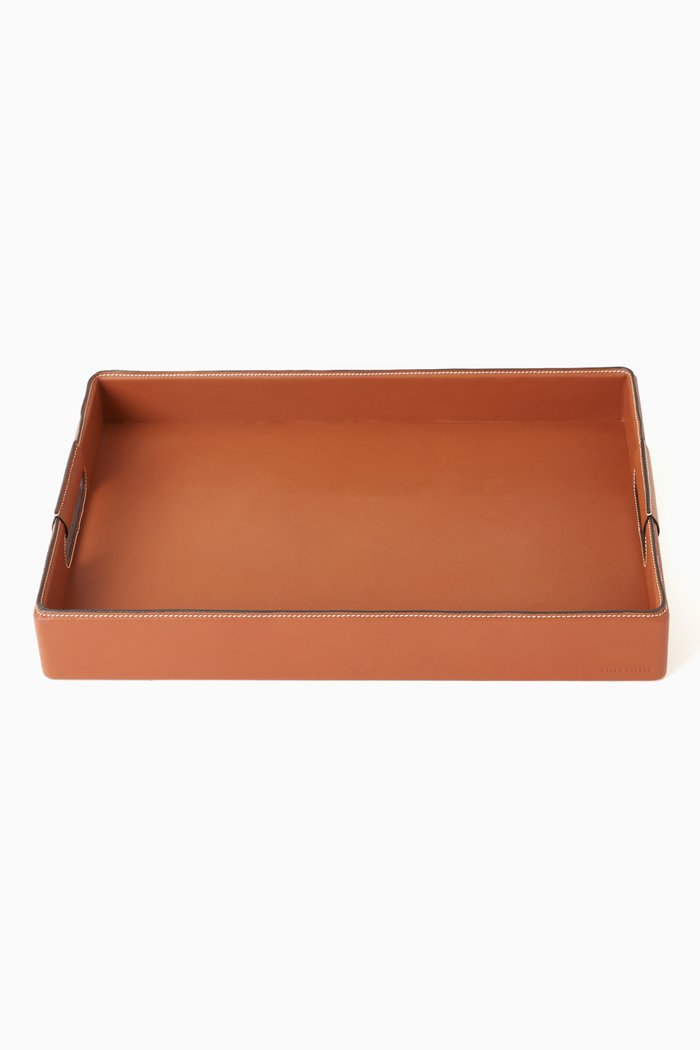 

Small Wyatt Tray in Leather, Brown