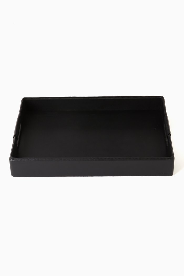 

Small Wyatt Tray in Leather, Black