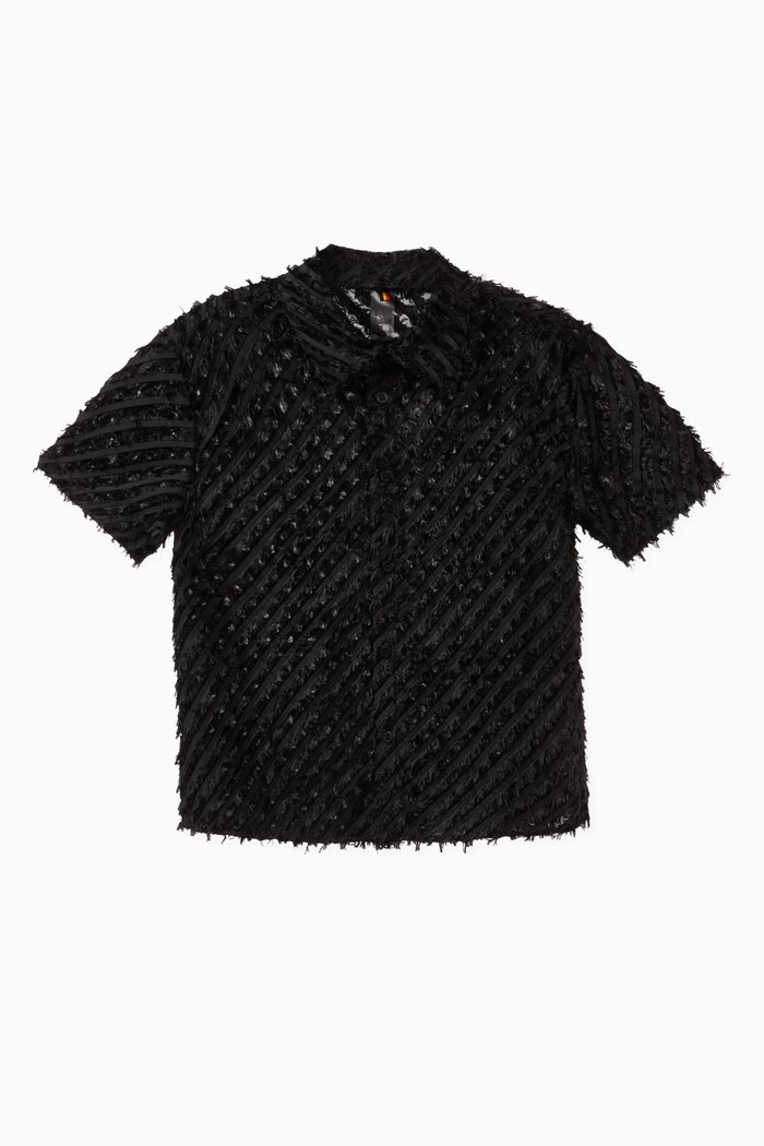 

Hairy Stripes Shirt, Black