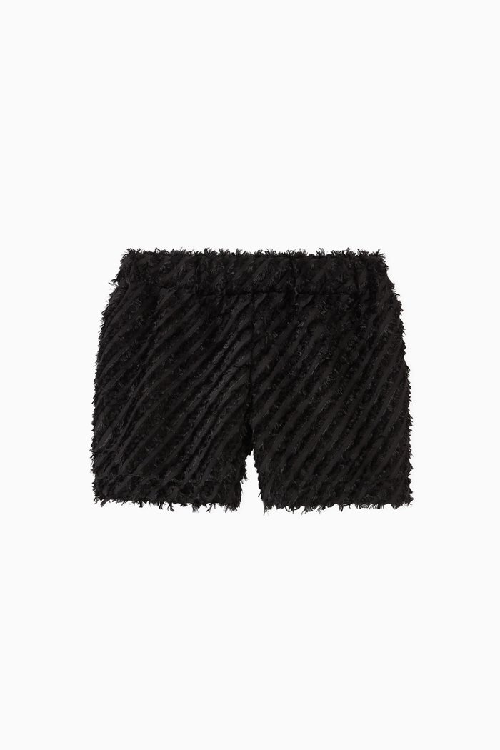 

Hairy Stripes Shorts, Black