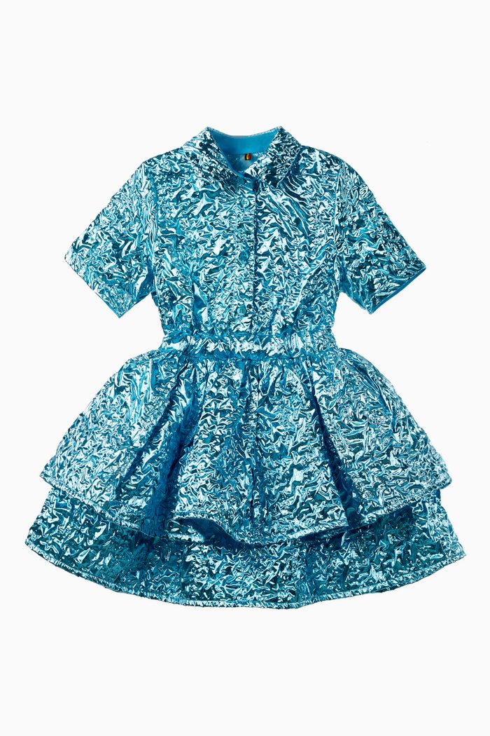 

Poppy Life Metallic Dress, Blue