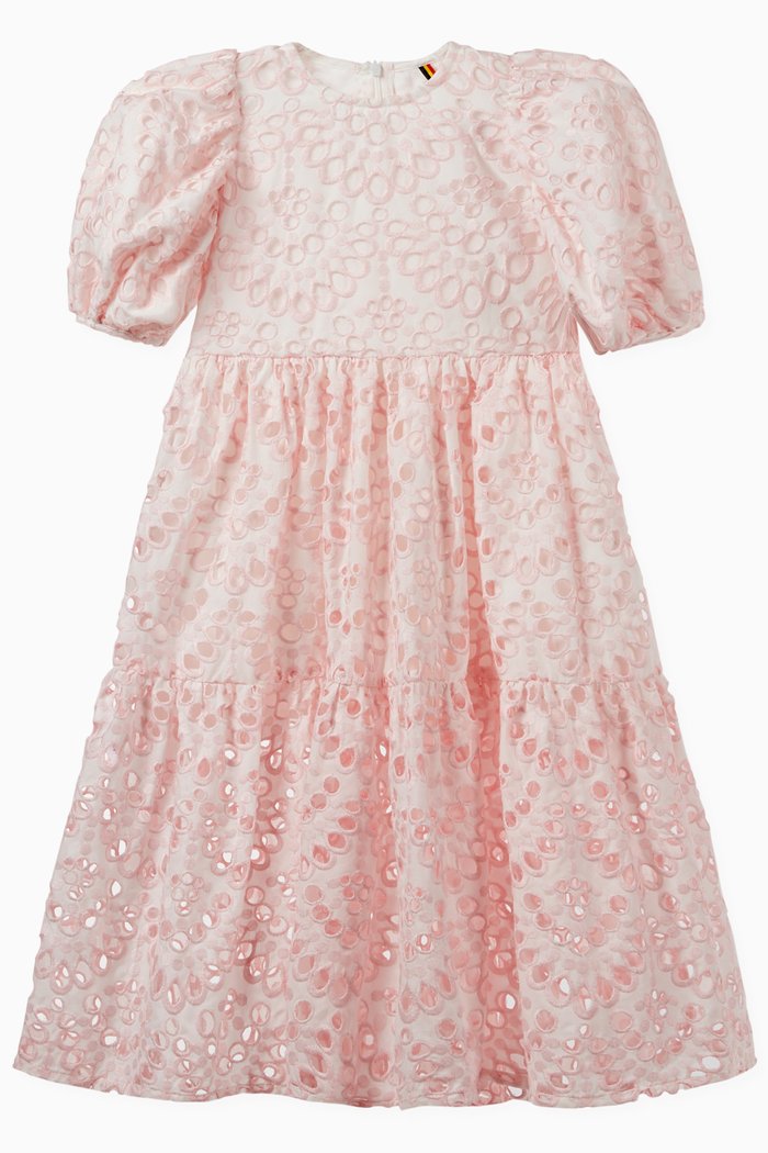 

Broderie Anglaise Cotton Maxi Dress, Pink