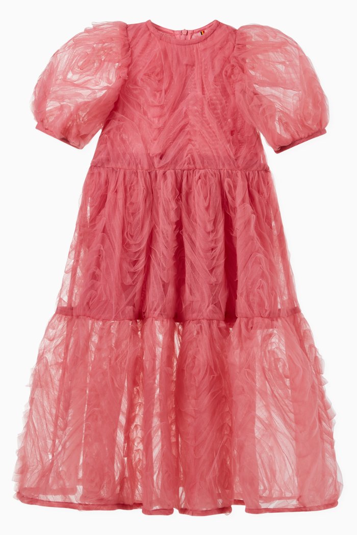 

Draped Tulle Dress, Pink