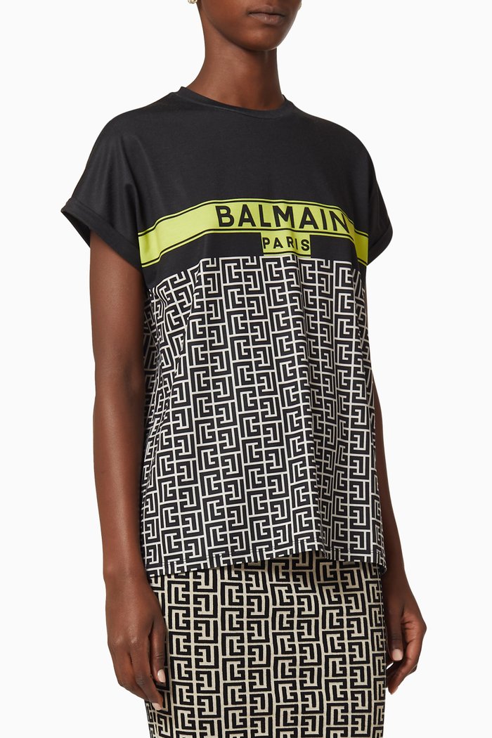 

Balmain Monogram T-Shirt, Black
