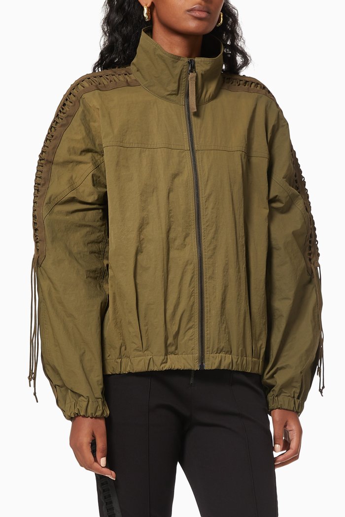 

Lacing Nylon Jacket, Brown