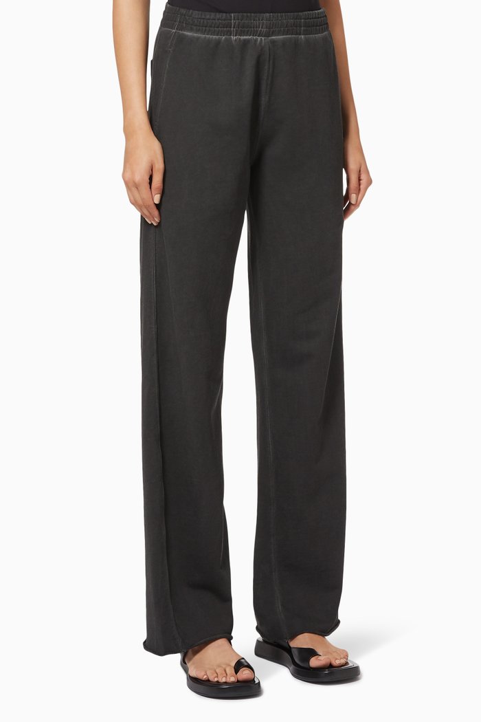 Wide Leg Sweatpants in French Terry, Grey