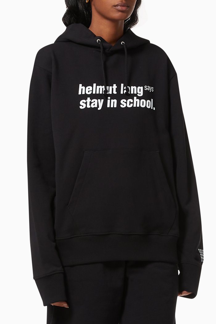 

School Hooded Jersey Sweatshirt, Black