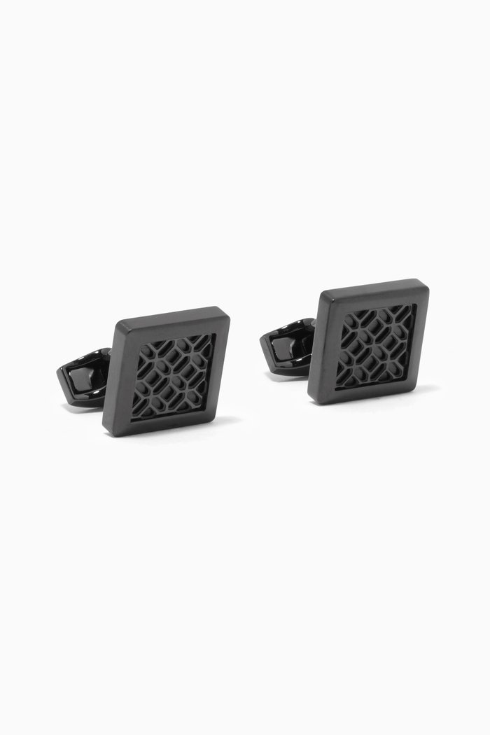 

Square Cufflinks in Gunmetal, Black