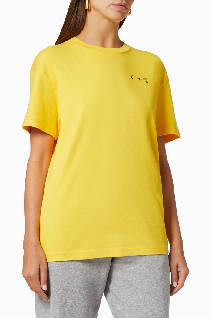 

Flower Arrows T-shirt in Cotton, Yellow