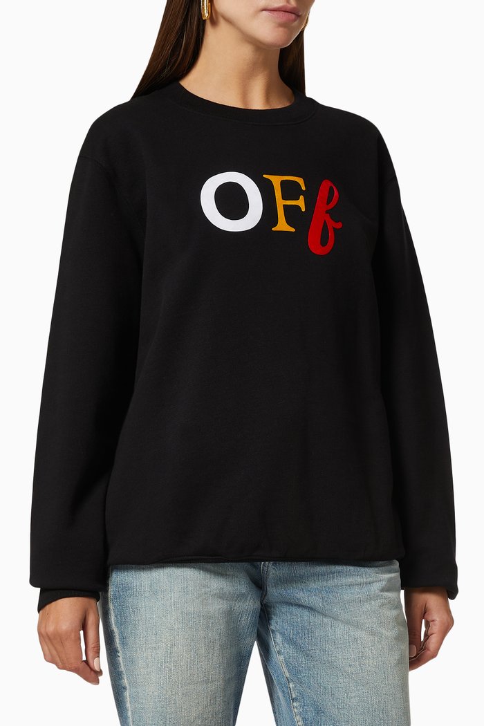 

Logo Typo Mix Sweatshirt in Cotton, Black