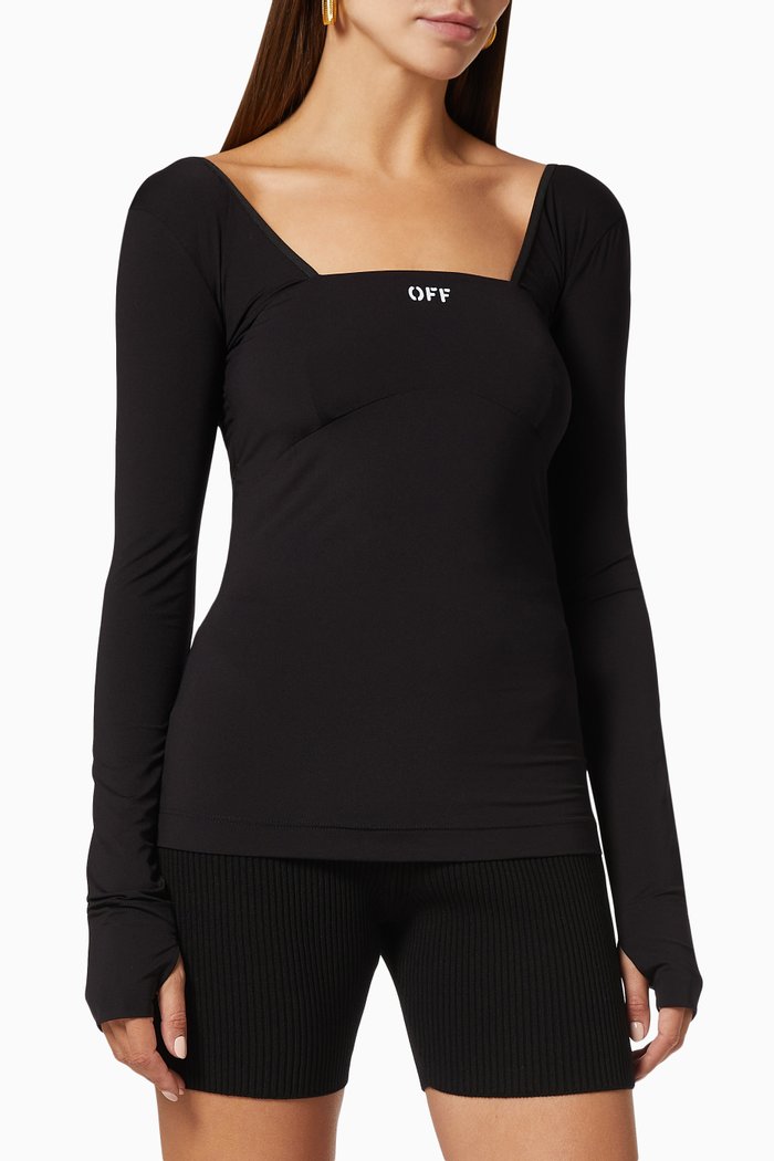 

Logo Active Top in Nylon, Black