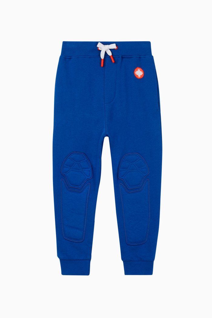 

Padded Knee Sweatpants in Jersey, Blue
