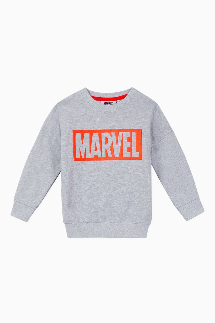 

Marvel Neon Logo Sweatshirt in Jersey, Grey