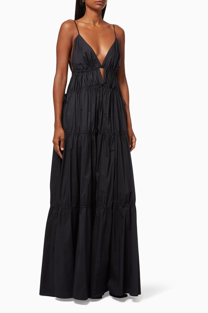 

April Maxi Dress in Cotton, Black
