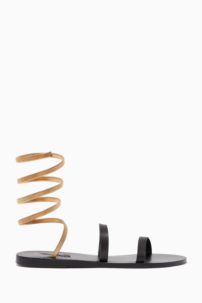 Ofis Sandals in Leather, Black