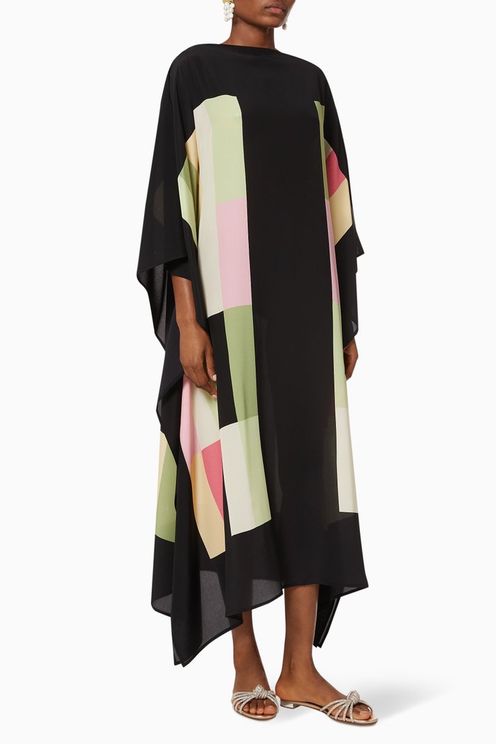 Sinatra Long Scarf Dress in Silk, Multicolour
