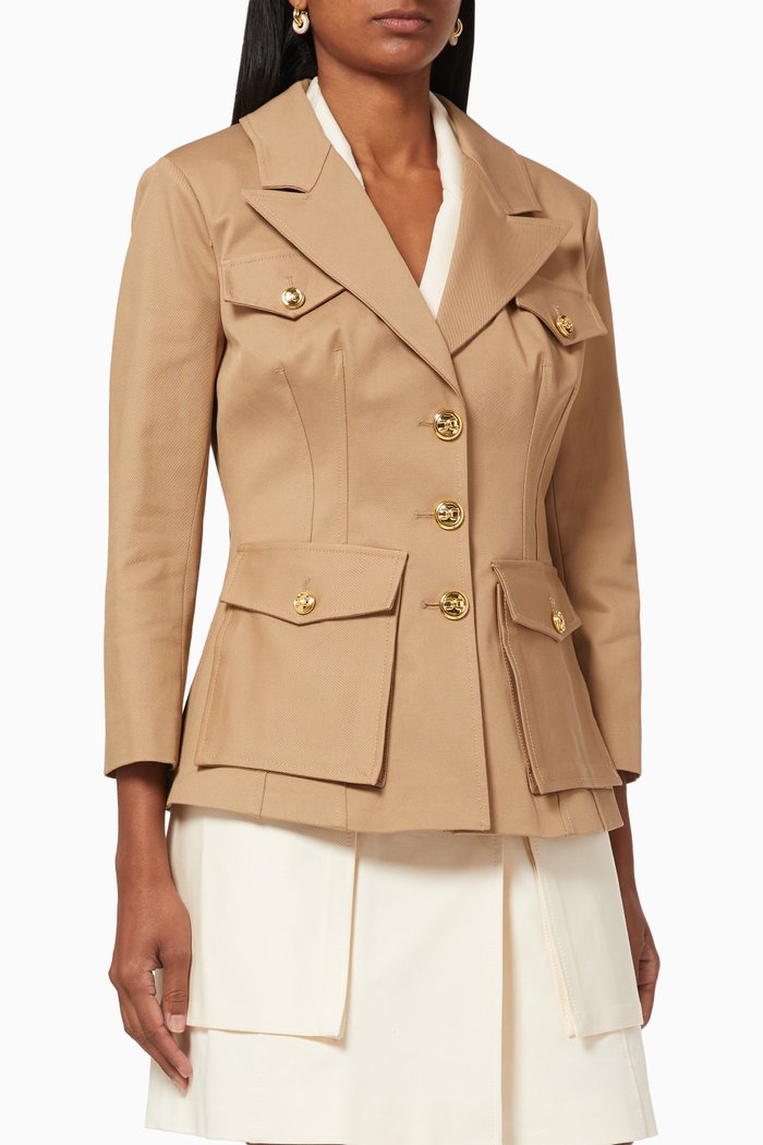 Cotton Twill Jacket, Brown