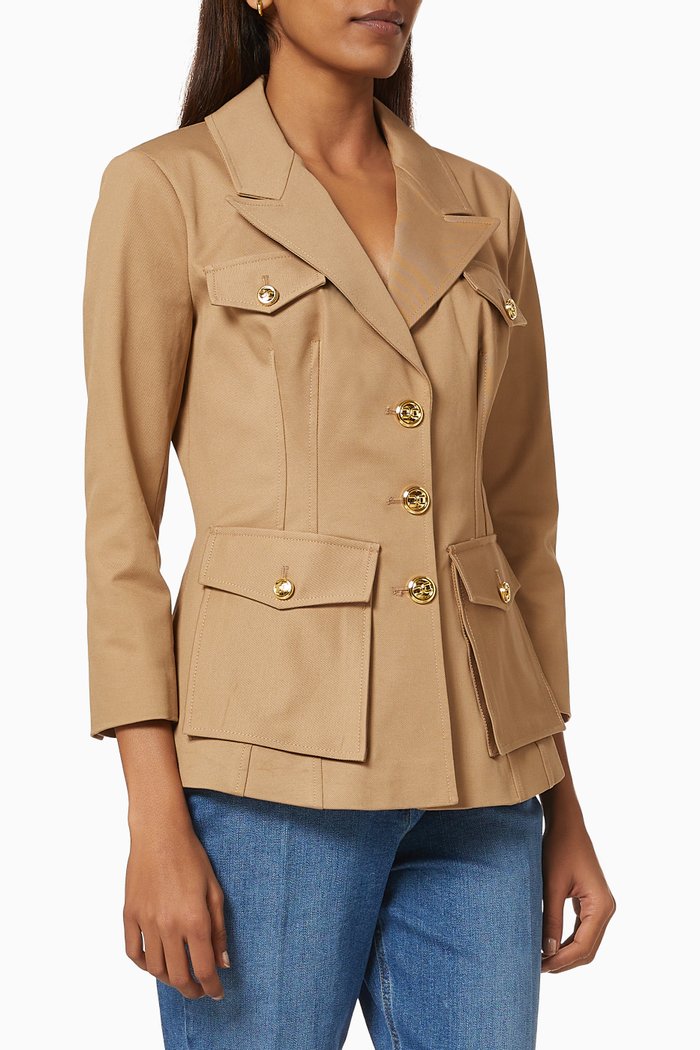 

Cotton Twill Jacket, Brown