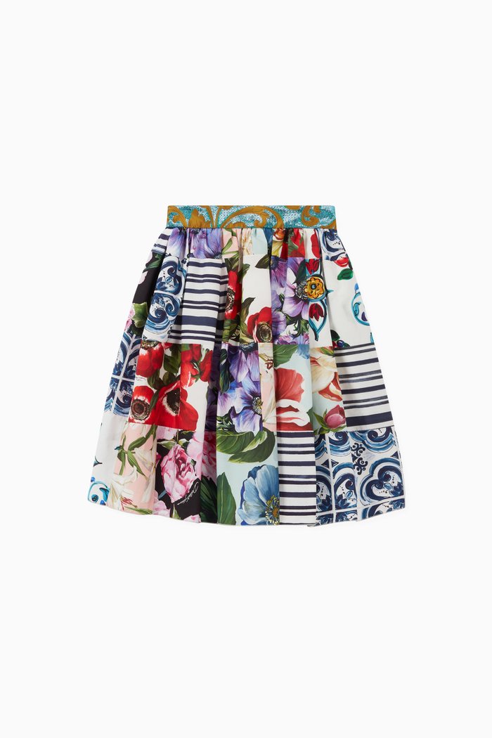 

Patchwork Cotton Poplin Circle Skirt, Multicolour