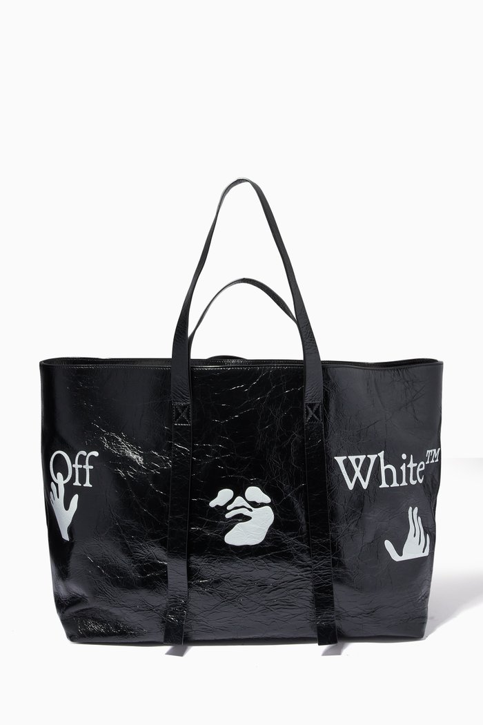 

Commercial Tote Bag in Leather, Black