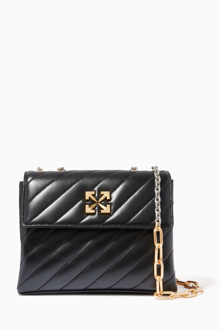 

Jackhammer Shoulder Bag in Leather, Black