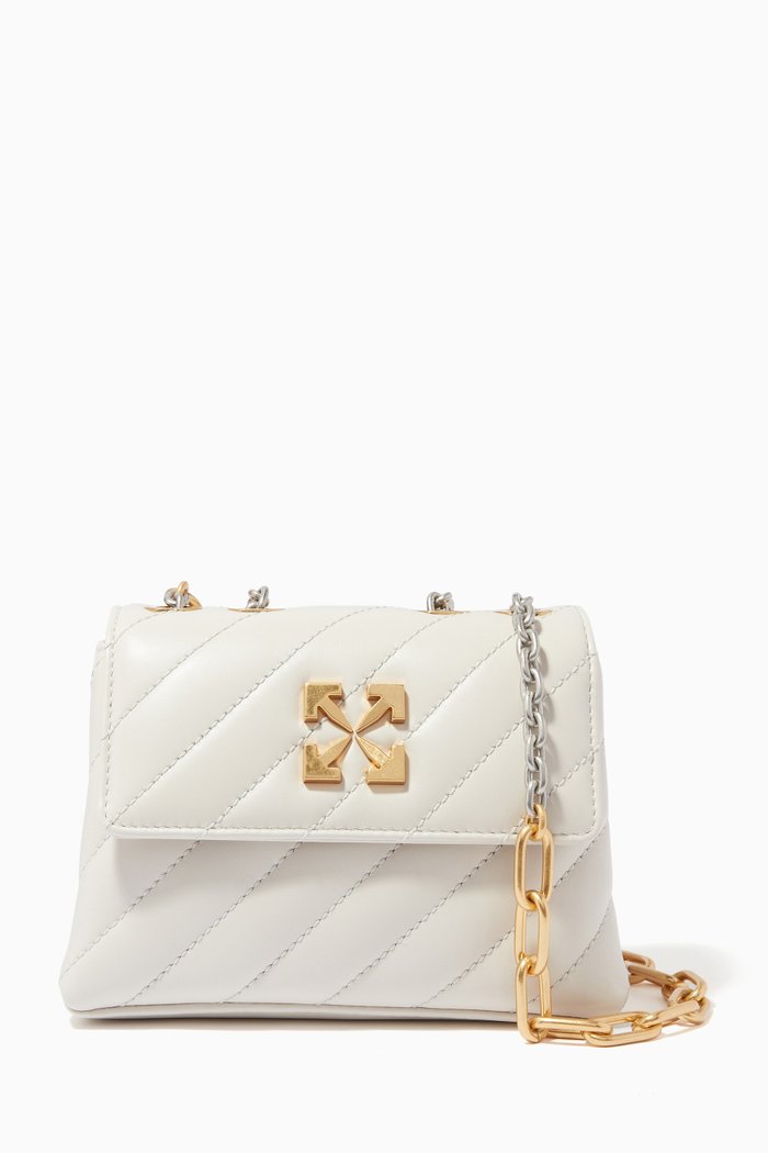 

Jackhammer Small Shoulder Bag in Leather, Neutral