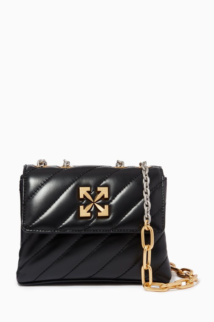 

Jackhammer Small Shoulder Bag in Leather, Black
