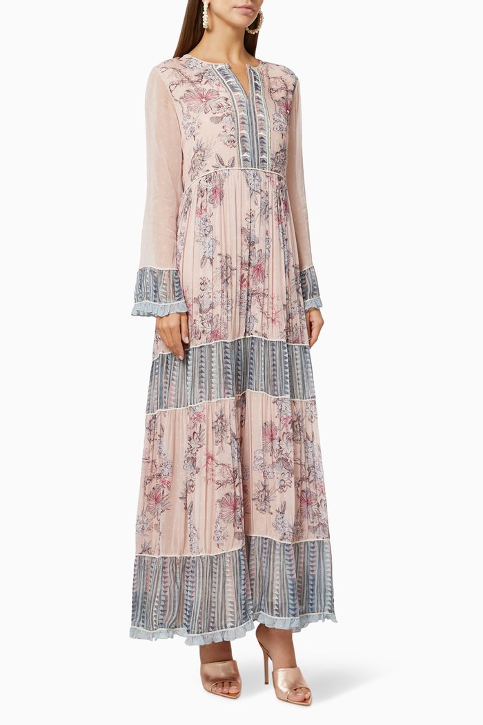 Florence Tiered Dress, Multicolour