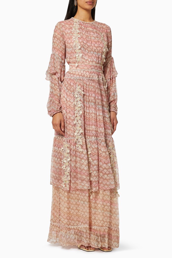 

Sundowner Tiered Dress, Pink