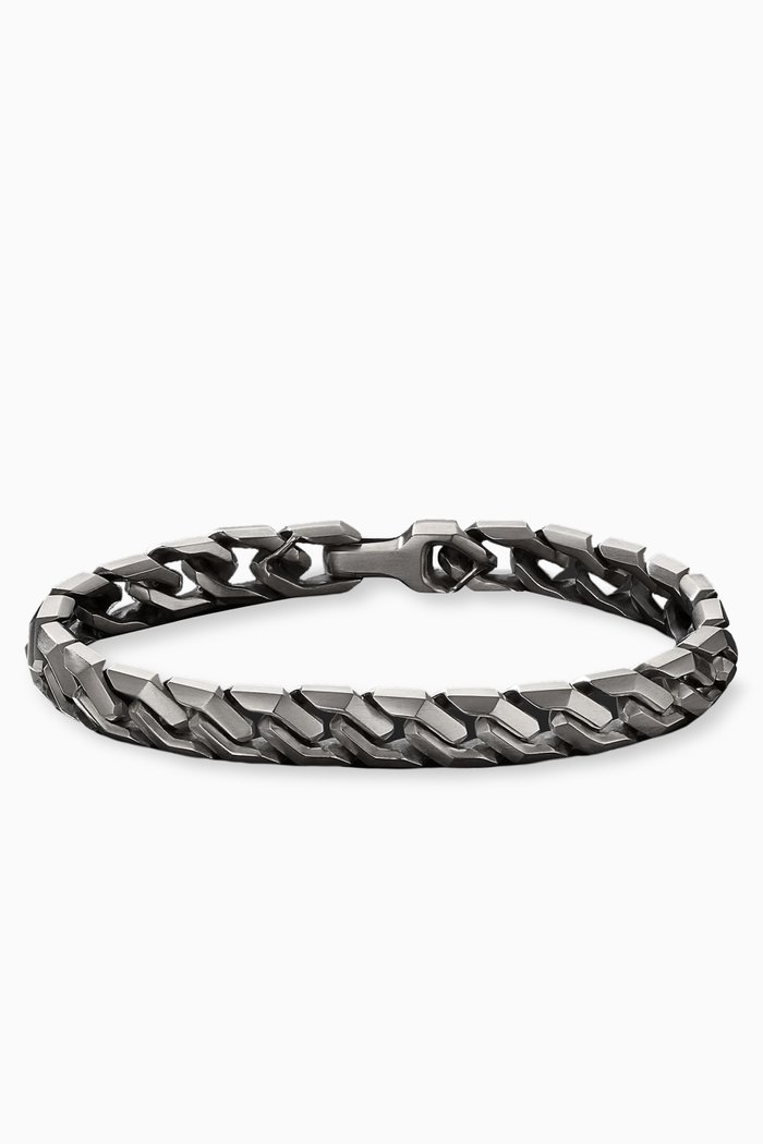 Curb Chain Link Bracelet in Sterling Silver