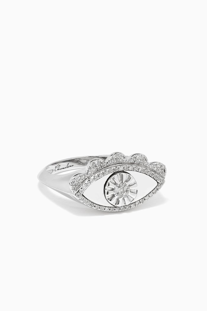 My Eyes Diamond Ring in 18kt White Gold