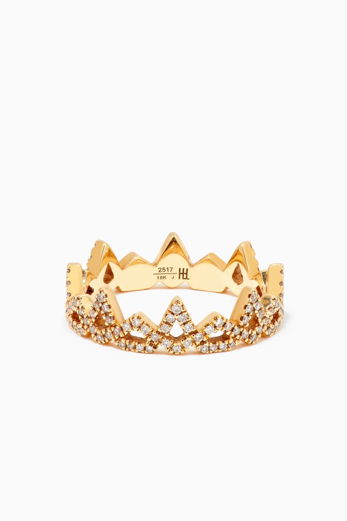 

My Star Ring with Pavé Diamonds in 18kt Yellow Gold