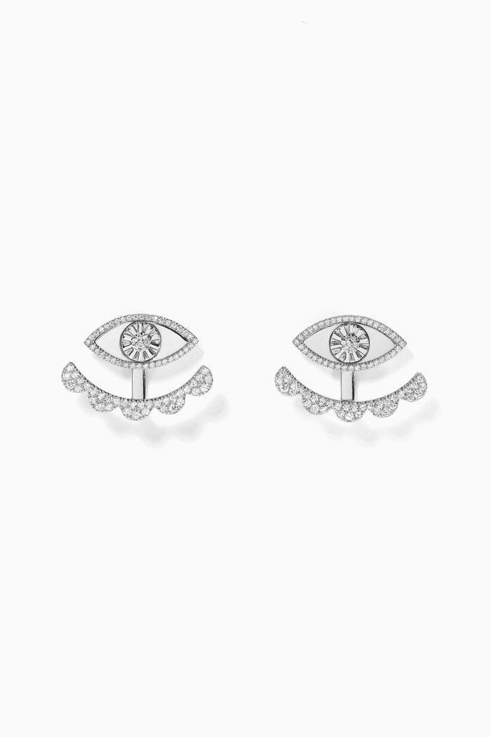 

My Eyes Diamond Earrings in 18kt White Gold