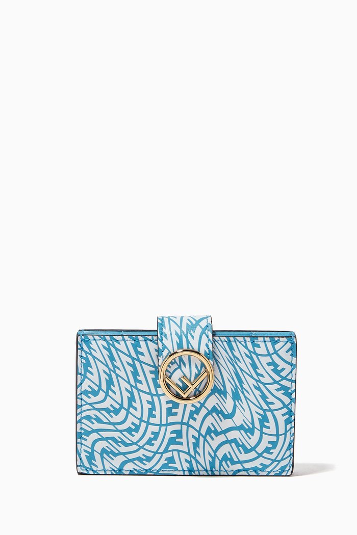 

Gusseted Card Holder in FF Vertigo Leather, Blue