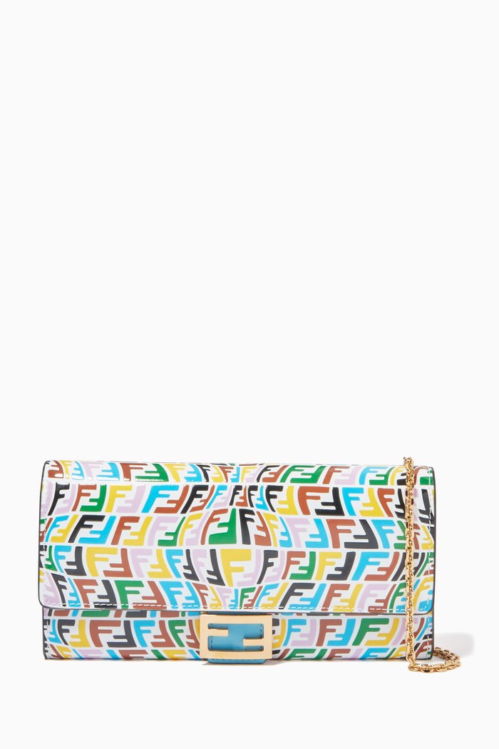 

Continental Chain Wallet in FF Fisheye Calf Leather, Multicolour