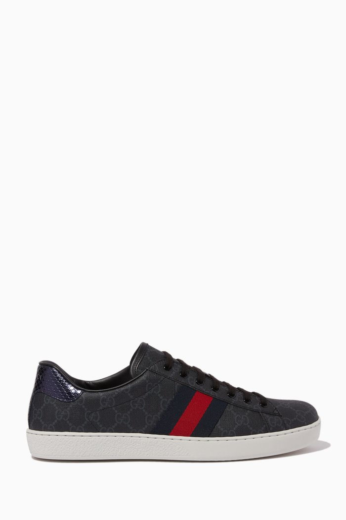 

Ace Sneakers in GG Supreme Canvas, Black