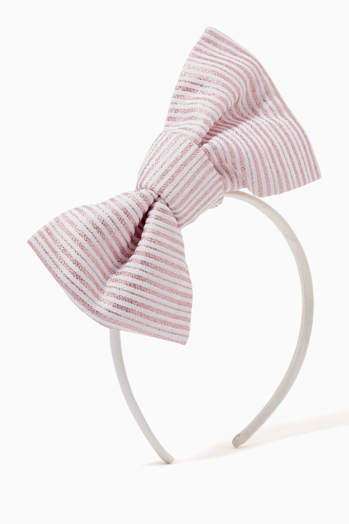 

Origami Bow Cotton Headband, Pink