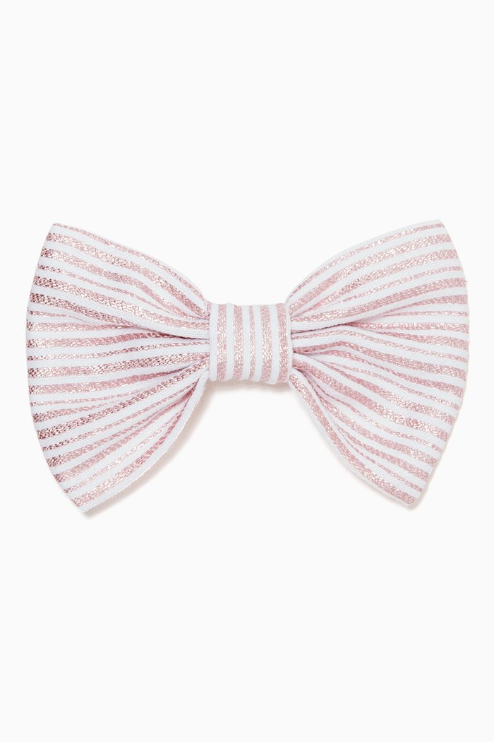 

Origami Bow Cotton Hairclip, Pink