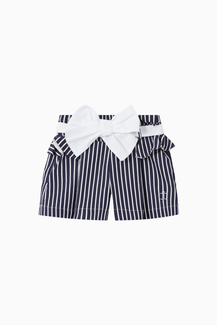 

Stripe Shorts with Frills, Black