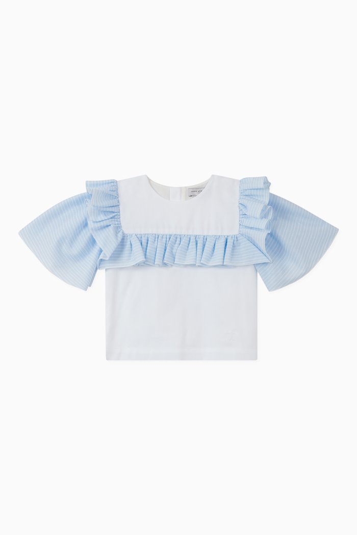 

Sailor Top with Frills, White