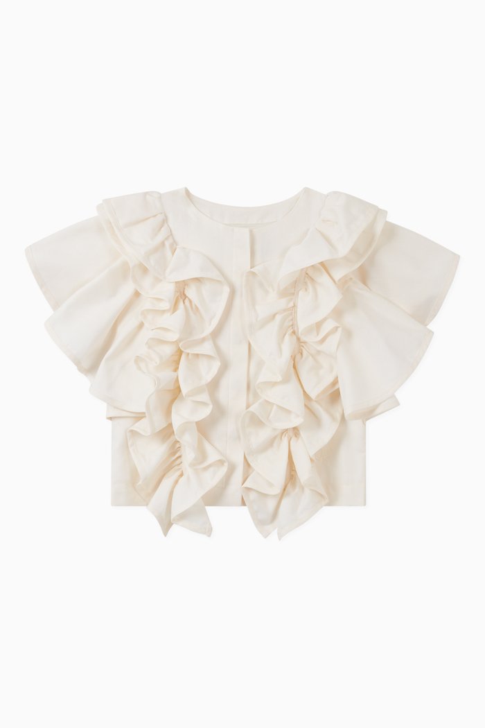 

Bettina Top with Frills, Neutral