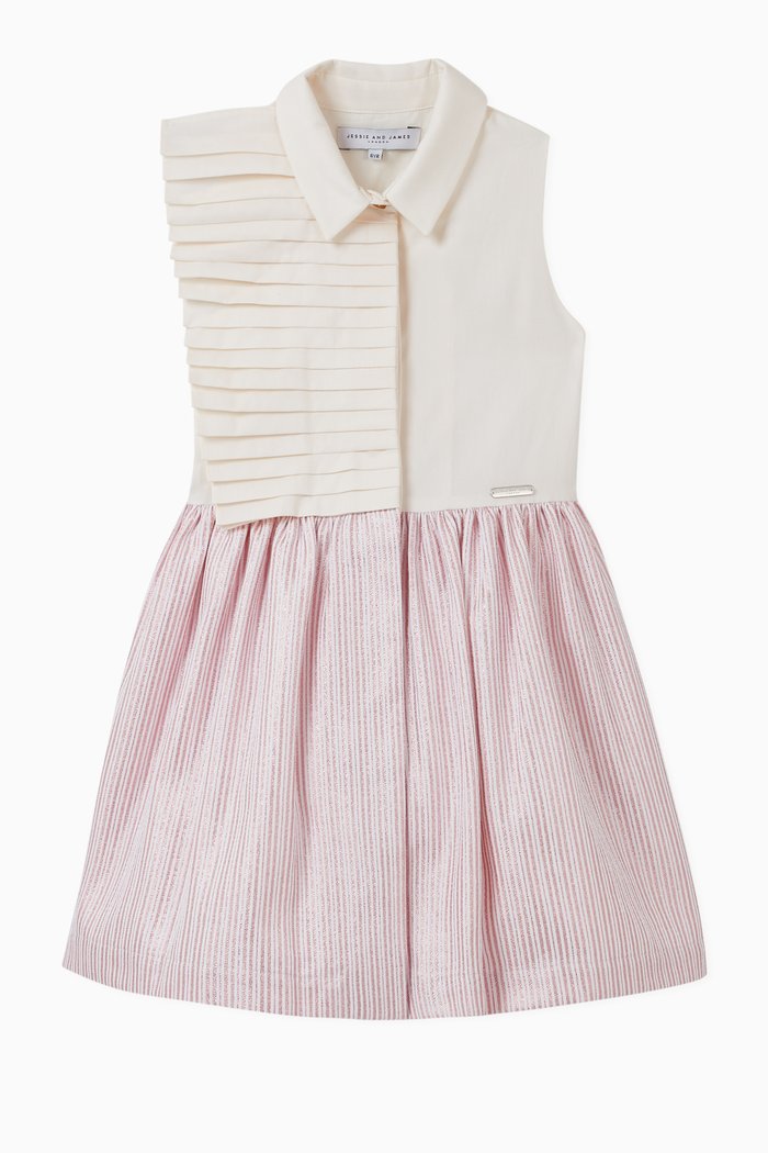 

Eden Pleated Panel Dress, White