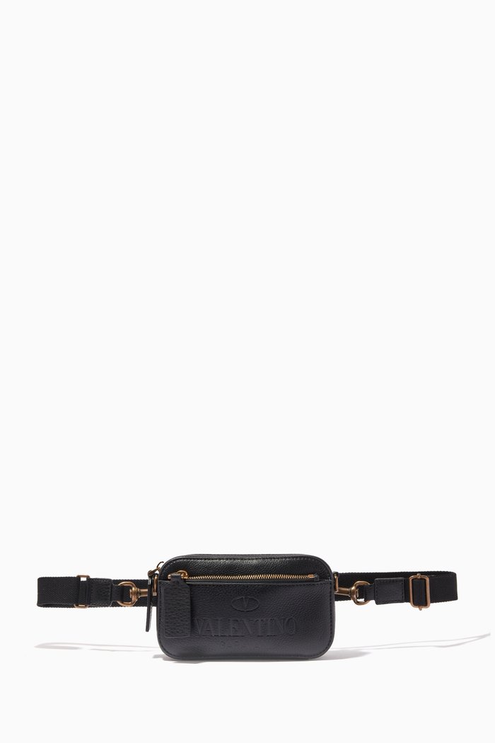 

Valentino Garavani Identity Belt Bag in Leather, Black