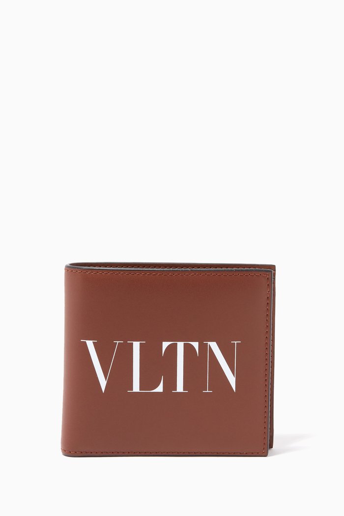 

Valentino Garavani VLTN Wallet in Calfskin, Brown