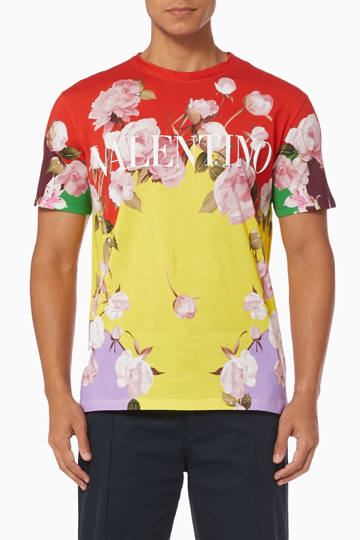 

Flying Flowers T-shirt in Cotton, Multicolour
