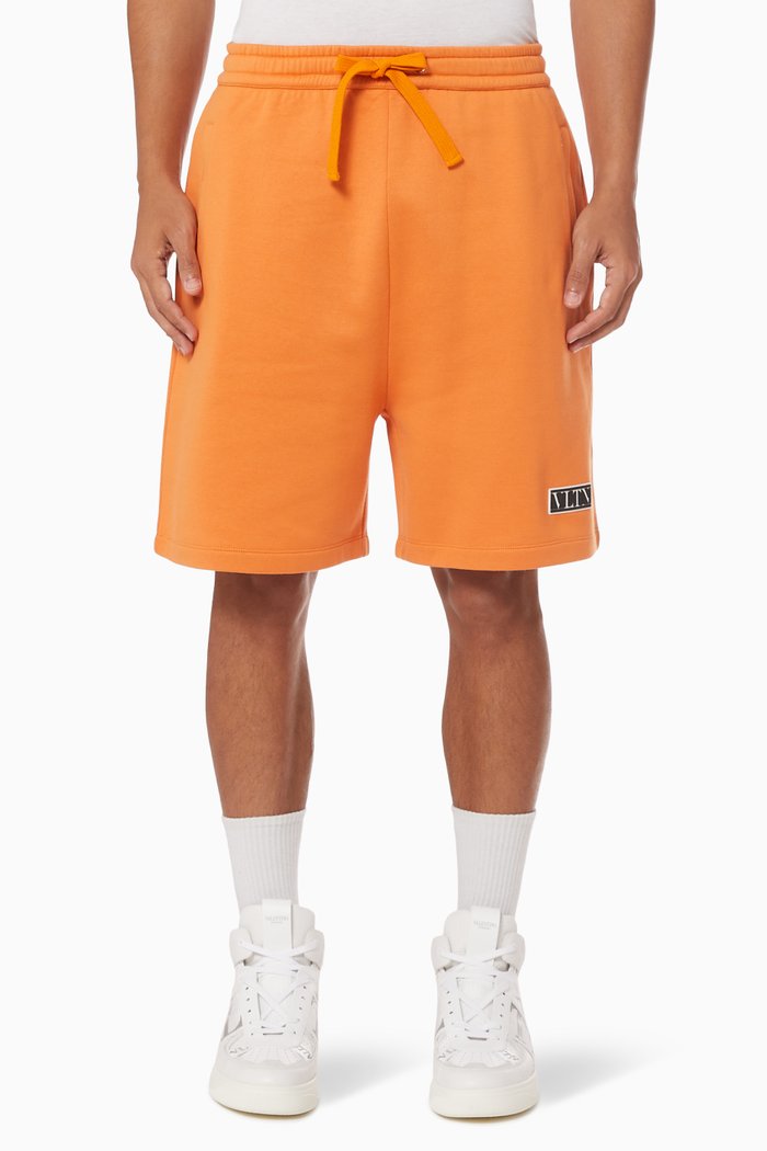 

VLTN TAG Bermuda Shorts in Jersey, Orange
