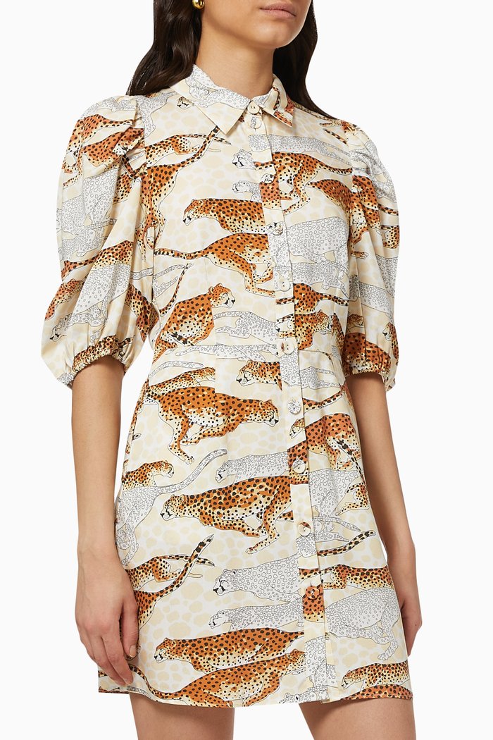 

Madeleine Cheetah Print Dress, Multicolour