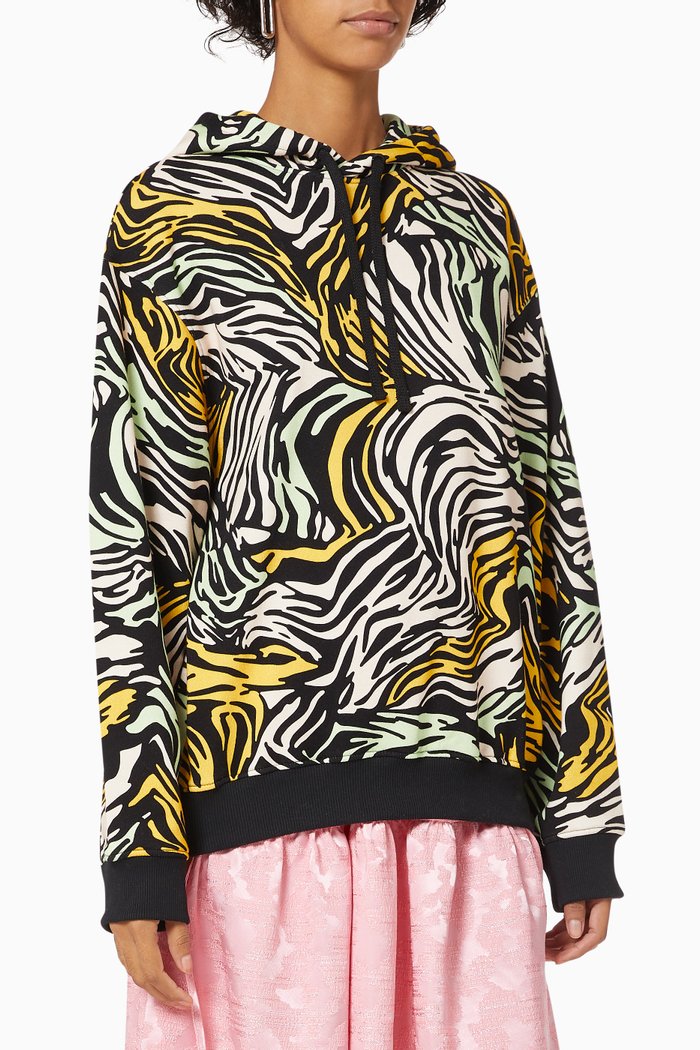 

Adrisa Zebra Hoodie in Organic Cotton, Multicolour